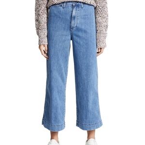 Madewell Emmett wide leg cropped jeans